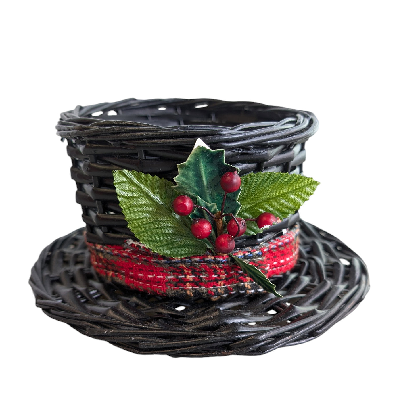 Black Wicker Plant Holder