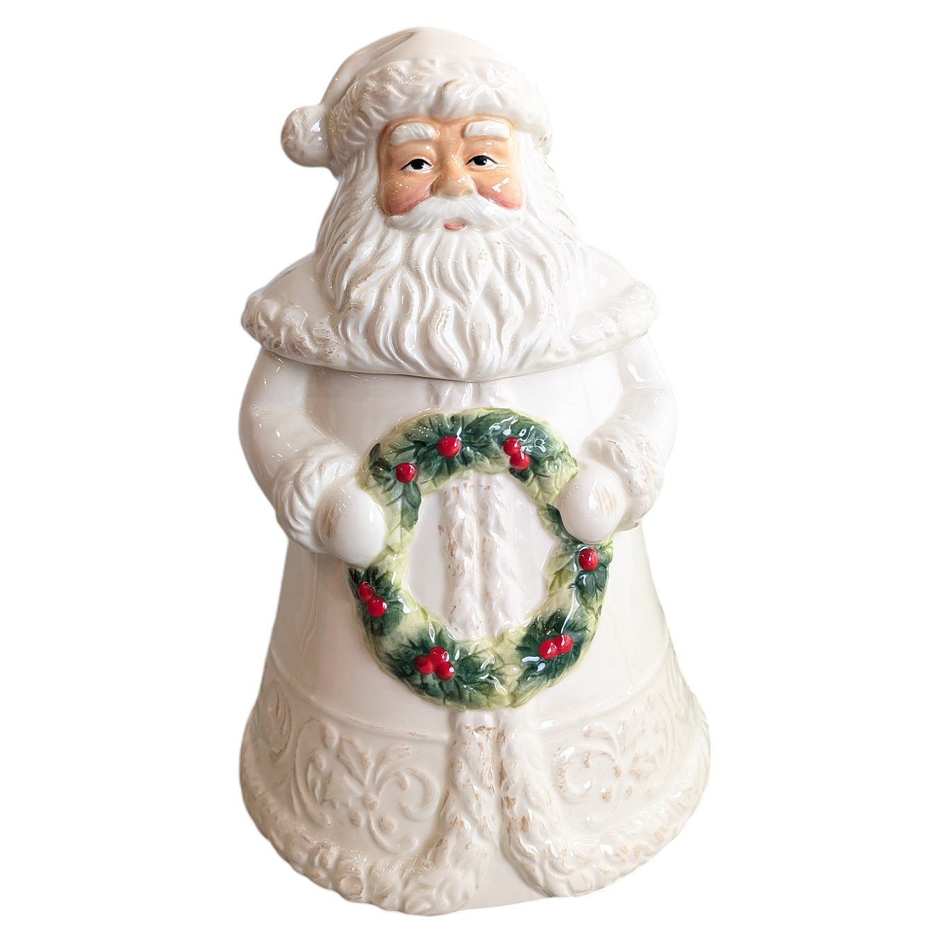 White Santa Cookie Jar