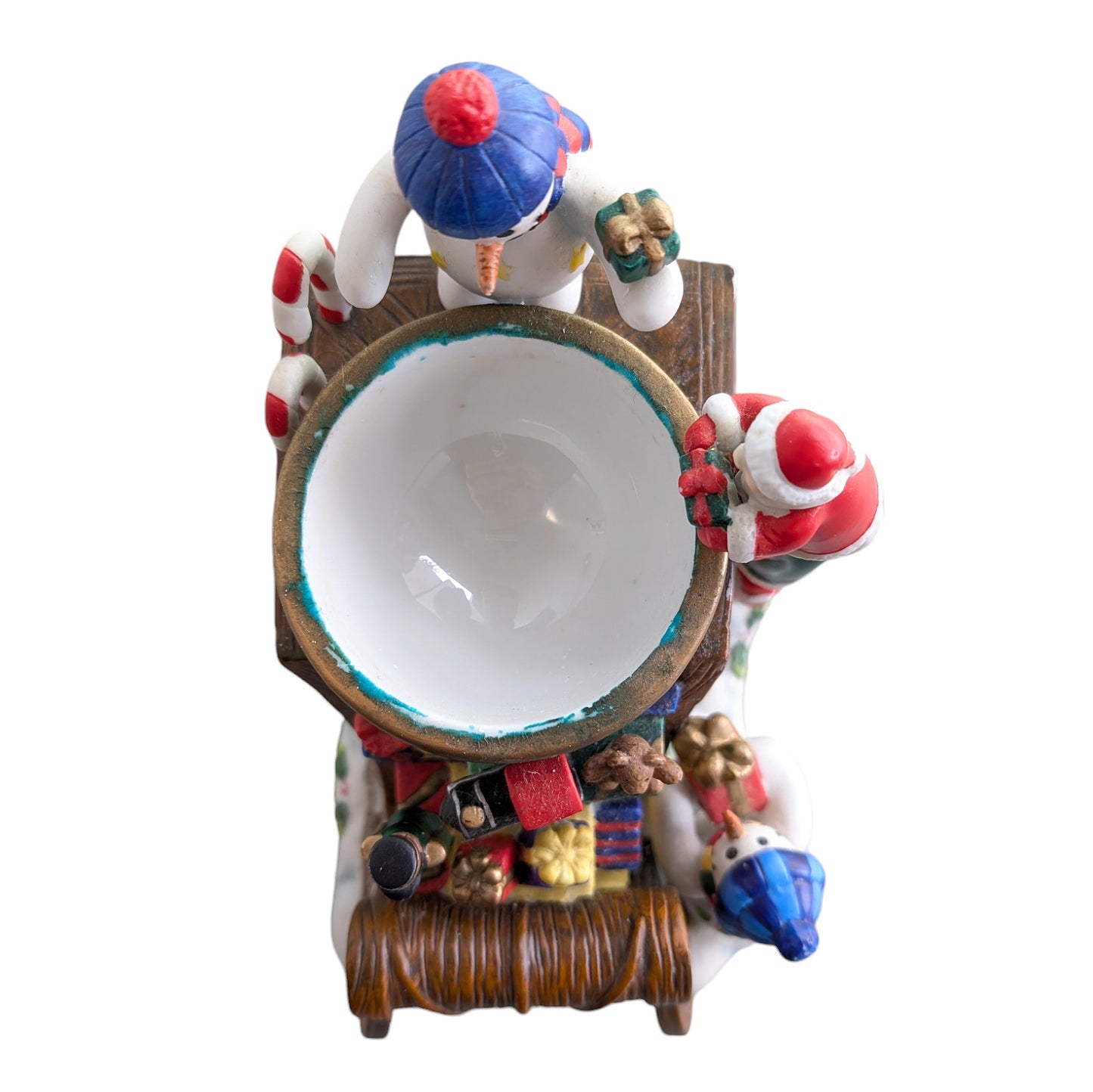 Large Ceramic Sled with Snowman