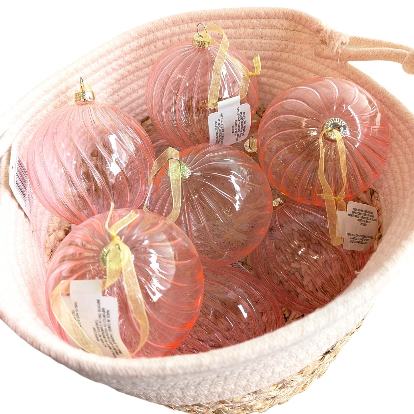 Tree Ornament - 4" Pink Glass Balls