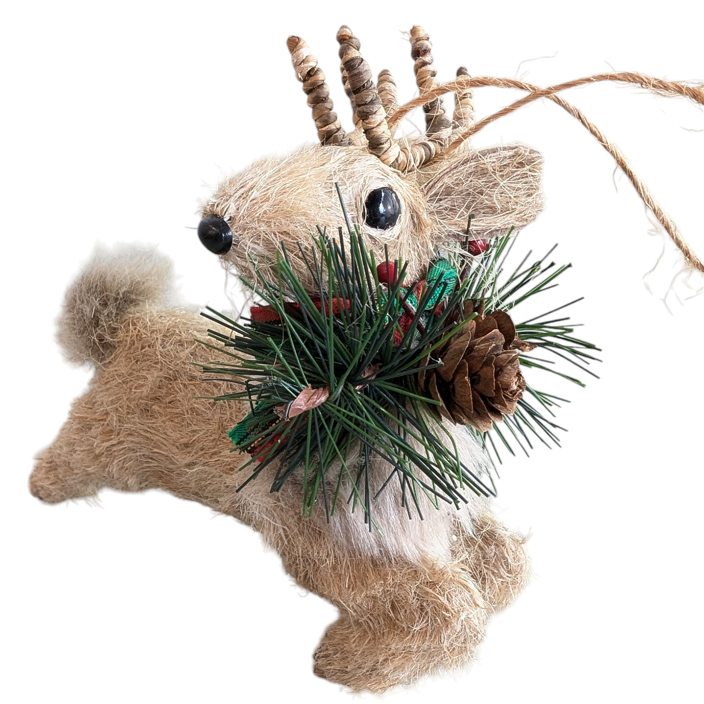 Tree Ornament - Raffia Reindeer