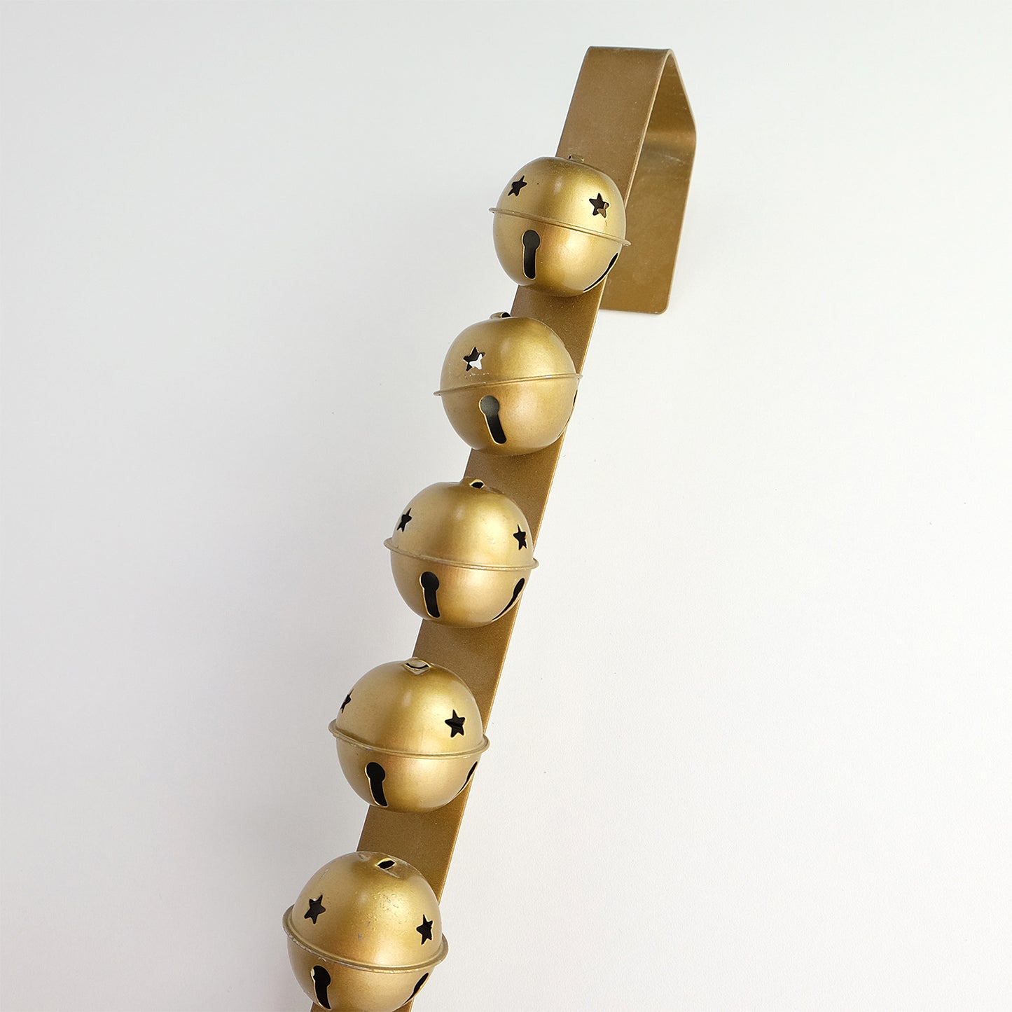 Wreath Hanger with Gold Jingle Bells