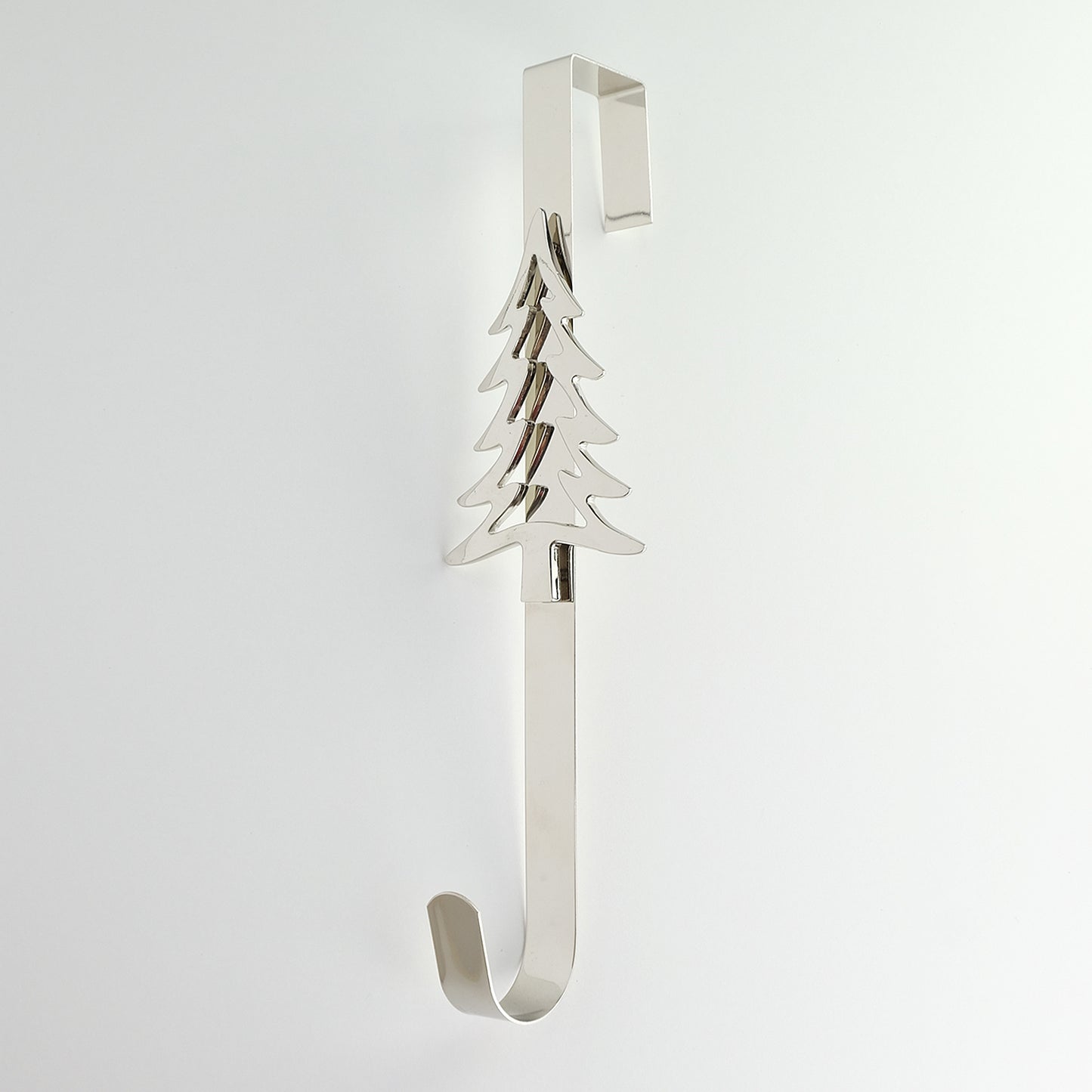 Wreath Hanger with Silver Christmas Tree