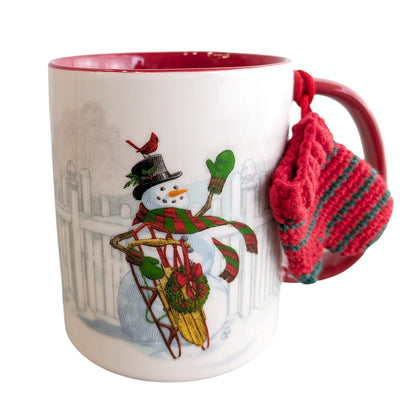 Snowman Mug with Mitten