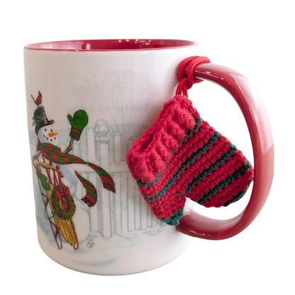 Snowman Mug with Mitten